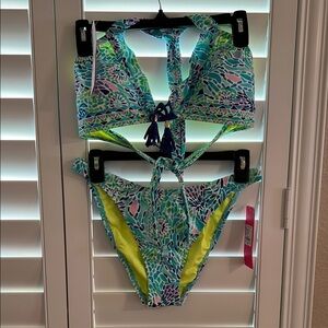Lilly Pulitzer Bikini Set in Blue Ibiza Open Water